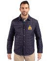 Seattle Mariners Cooperstown Cutter & Buck Rainier PrimaLoft® Mens Eco Insulated Quilted Shirt Jacket Dark Navy Front Thumbnail Image