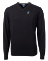 Kansas Jayhawks Alumni Cutter & Buck Lakemont Tri-Blend Mens V-Neck Pullover Sweater Black Mannequin Thumbnail Image