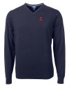 Boston Red Sox Cooperstown Cutter & Buck Lakemont Tri-Blend Mens V-Neck Pullover Sweater Liberty Navy Mannequin Thumbnail Image