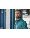 A man wearing a Hunter Melange Cutter & Buck Rainier PrimaLoft® Mens Eco Insulated Quilted Shirt Jacket Thumbnail Image