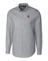 Los Angeles Angels Cooperstown Cutter & Buck Stretch Oxford Mens Long Sleeve Dress Shirt Charcoal Mannequin Thumbnail Image