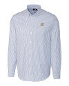 Milwaukee Brewers Cooperstown Cutter & Buck Stretch Oxford Stripe Mens Long Sleeve Dress Shirt French Blue Mannequin Thumbnail Image