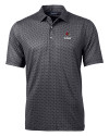 Louisville Cardinals Alumni Cutter & Buck Pike Banner Print Stretch Mens Polo Black Mannequin Thumbnail Image