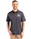 Chicago White Sox Cooperstown Cutter & Buck Pike Banner Print Stretch Mens Polo Black Front Thumbnail Image