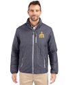 Seattle Mariners Cooperstown Cutter & Buck Rainier PrimaLoft®  Mens Big and Tall Eco Insulated Puffer Jacket Anthracite Melange Front Thumbnail Image