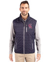 Los Angeles Angels Cooperstown Cutter & Buck Rainier PrimaLoft® Mens Big and Tall Eco Insulated Full Zip Puffer Vest Dark Navy/Silver Front Thumbnail Image