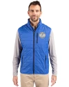 Milwaukee Brewers Cooperstown Cutter & Buck Rainier PrimaLoft® Mens Big and Tall Eco Insulated Full Zip Puffer Vest Royal Front Thumbnail Image