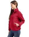 Nebraska Cornhuskers Cutter & Buck Charter Eco Recycled Womens Full-Zip Jacket Cardinal Red Side Thumbnail Image