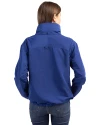 Kansas Jayhawks College Vault Cutter & Buck Charter Eco Recycled Womens Full-Zip Jacket Tour Blue Back Thumbnail Image