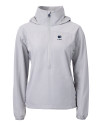 Penn State Nittany Lions Alumni Cutter & Buck Charter Eco Recycled Womens Anorak Jacket Polished Medium Gray Mannequin Thumbnail Image