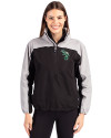 Athletics Cooperstown Cutter & Buck Charter Eco Recycled Womens Anorak Jacket Black/Polished Front Thumbnail Image