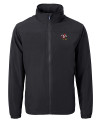 View image 3: Louisville Cardinals College Vault Cutter & Buck Charter Recycled Packable Mens Full Zip Jacket Black Mannequin