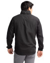 Chicago White Sox Cooperstown Cutter & Buck Charter Eco Recycled Mens Full-Zip Jacket Black Back Thumbnail Image
