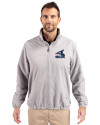 Chicago White Sox Cooperstown Cutter & Buck Charter Eco Recycled Mens Full-Zip Jacket Polished Medium Gray Front Thumbnail Image