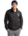 Athletics Cooperstown Cutter & Buck Charter Eco Recycled Mens Full-Zip Jacket Black Front Thumbnail Image