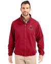Boston Red Sox Cooperstown Cutter & Buck Charter Eco Recycled Mens Full-Zip Jacket Cardinal Red Front Thumbnail Image