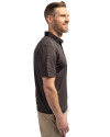 Pittsburgh Pirates Cooperstown Cutter & Buck Virtue Eco Pique Micro Stripe Recycled Mens Big & Tall Polo Black/Elemental Grey Side Thumbnail Image