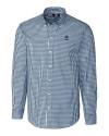 Penn State Nittany Lions Alumni Cutter & Buck Easy Care Stretch Gingham Mens Big and Tall Long Sleeve Dress Shirt Liberty Navy Mannequin Thumbnail Image