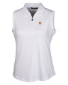 Clemson Tigers Alumni Cutter & Buck Forge Stretch Womens Sleeveless Polo White Mannequin Thumbnail Image