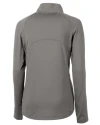 Louisville Cardinals Alumni Cutter & Buck Adapt Eco Knit Stretch Recycled Womens Half Zip Pullover Elemental Grey Mannequin Back Thumbnail Image