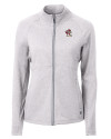 Louisville Cardinals College Vault Cutter & Buck Adapt Eco Knit Heather Recycled Womens Full Zip Polished Heather Mannequin Thumbnail Image