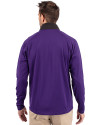 Clemson Tigers Alumni Cutter & Buck Adapt Eco Knit Hybrid Recycled Mens Quarter Zip College Purple/Black Back Thumbnail Image