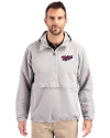 Minnesota Twins Cooperstown Cutter & Buck Charter Eco Recycled Mens Anorak Jacket Polished Medium Gray Front Thumbnail Image