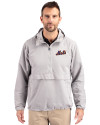 New York Mets Cooperstown Cutter & Buck Charter Eco Recycled Mens Anorak Jacket Polished Medium Gray Front Thumbnail Image