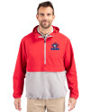 Toronto Blue Jays Cooperstown Cutter & Buck Charter Eco Recycled Mens Anorak Jacket Red/Polished Front Thumbnail Image