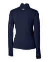 Penn State Nittany Lions Alumni Cutter & Buck Traverse Stretch Eco Quarter Zip Womens Pullover Liberty Navy Mannequin Back Thumbnail Image