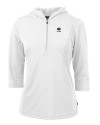 Penn State Nittany Lions Alumni Cutter & Buck Virtue Eco Pique Recycled Half Zip Pullover Womens Hoodie White Mannequin Thumbnail Image