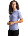 Clemson Tigers Alumni Cutter & Buck Virtue Eco Pique Recycled Womens Polo Hyacinth Side Thumbnail Image