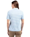 North Carolina Tar Heels Cutter & Buck Virtue Eco Pique Stripe Recycled Womens Top Atlas Light Blue Back Thumbnail Image