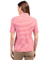 Nebraska Cornhuskers Alumni Cutter & Buck Virtue Eco Pique Stripe Recycled Womens Top Red Back Thumbnail Image