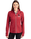 Louisville Cardinals Alumni Cutter & Buck Mainsail Full Zip Hooded Womens Jacket Cardinal Red Heather Front Thumbnail Image