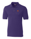 Clemson Tigers Alumni Cutter & Buck Advantage Eco Tri-Blend Pique Mens Polo College Purple Mannequin Thumbnail Image