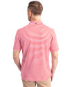 Nebraska Cornhuskers Alumni Cutter & Buck Virtue Eco Pique Stripe Recycled Mens Polo Red Back Thumbnail Image