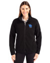 Kentucky Wildcats Alumni Cutter & Buck Cascade Eco Fleece Womens Full Zip Jacket Black Front Thumbnail Image