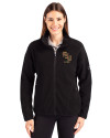 Florida State Seminoles Alumni Cutter & Buck Cascade Eco Fleece Womens Full Zip Jacket Black Front Thumbnail Image