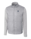 Penn State Nittany Lions Alumni Cutter & Buck Stealth Hybrid Quilted Mens Full Zip Windbreaker Jacket Polished Medium Gray Mannequin Thumbnail Image