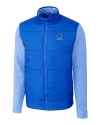 Florida Gators Alumni Cutter & Buck Stealth Hybrid Quilted Mens Full Zip Windbreaker Jacket Chelan Blue Mannequin Thumbnail Image