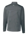 Penn State Nittany Lions Alumni Cutter & Buck Traverse Stretch Eco Stripe Quarter Zip Mens Pullover Elemental Grey Mannequin Back Thumbnail Image