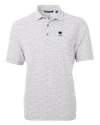 Penn State Nittany Lions Alumni Cutter & Buck Virtue Eco Pique Botanical Print Recycled Mens Polo Polished Medium Gray Mannequin Thumbnail Image