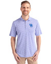 Kentucky Wildcats Alumni Cutter & Buck Virtue Eco Pique Botanical Print Recycled Mens Polo Chelan Blue Front Thumbnail Image