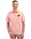 Oklahoma State Cowboys Alumni Cutter & Buck Virtue Eco Pique Botanical Print Recycled Mens Polo College Orange Front Thumbnail Image