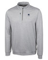 Penn State Nittany Lions Alumni Cutter & Buck Stealth Heathered Quarter Zip Mens Pullover Polished Medium Gray Mannequin Thumbnail Image
