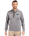 Florida Gators Alumni Cutter & Buck Stealth Heathered Quarter Zip Mens Pullover Elemental Grey Front Thumbnail Image