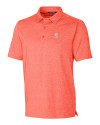 Clemson Tigers Alumni Cutter & Buck Forge Heathered Stretch Mens Polo College Orange Heather Mannequin Thumbnail Image