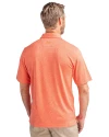 Oklahoma State Cowboys Alumni Cutter & Buck Forge Heathered Stretch Mens Polo College Orange Heather Back Thumbnail Image