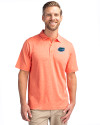 Florida Gators Alumni Cutter & Buck Forge Heathered Stretch Mens Polo College Orange Heather Front Thumbnail Image